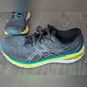 Asics Men's Gray and Lime Athletic Shoes